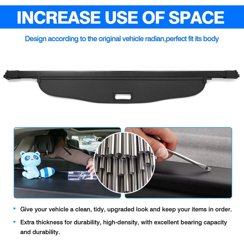 Powerty Cargo Cover for 2017-2023 GMC Acadia Trunk Cover Retractable
