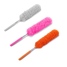 3 Packs Microfibre Duster, with Telescopic Rod, Washable, Bendable, Static Duster, Home for Car, Office