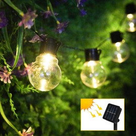Solar Fairy Lights Outdoor 10 LED Outdoor Solar Bulbs Fairy Lights IP65 Waterproof Garden String Lights for Party Garden Yard Balcony
