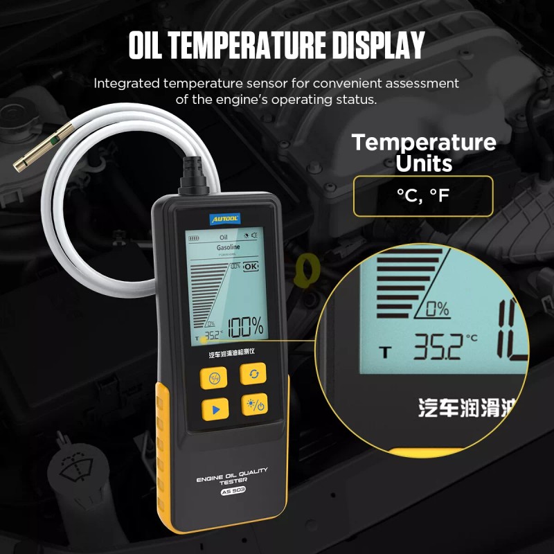 AUTOOL Gasoline Diesel Engine Oil Quality Test Automobile Lubricating Oil