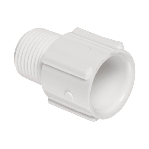 Spears 436 Series PVC Pipe Fitting, Adapter, Schedule 40, White,