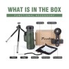 Pankoo 40X60 Monocular Telescope with Smartphone Holder & Tripod