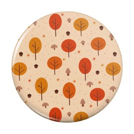 Autumn Fall Trees Pattern Pinback Button Pin