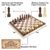AMEROUS 15 Inches Magnetic Wooden Chess Set - 2 Extra