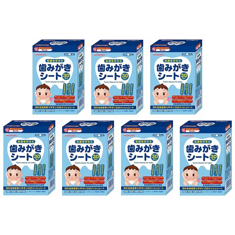 Nikopika Toothpaste Sheet, Baby 30 Packs, Bulk Purchase (7 Pieces)