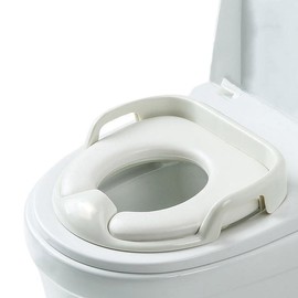 Baby Potty Training Seat for Boys and Girls with Handles,Potty Training Seat, Fits Round and Oval Toilets,White Potty Training Seat, Kids Potty Toilet seat