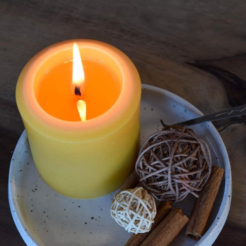 Pure Beeswax Pillar Candles 2x4 Inch, Natural Bees Wax Pillar