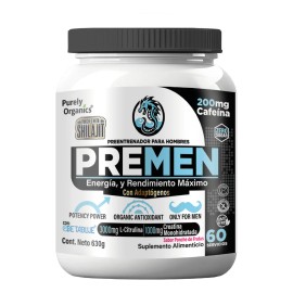 PreMen | Preworkout para Hombres con Shilajit | Energía y Antioxidantes | 60 Servicios