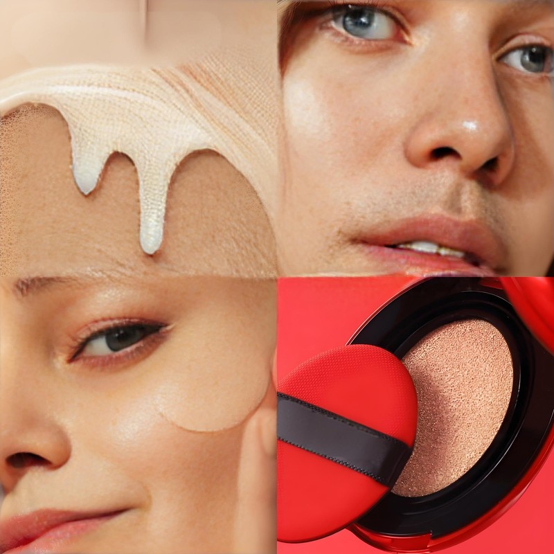 Cushion Foundation Full Coverage for Mature Skin, 24 Hours Durable