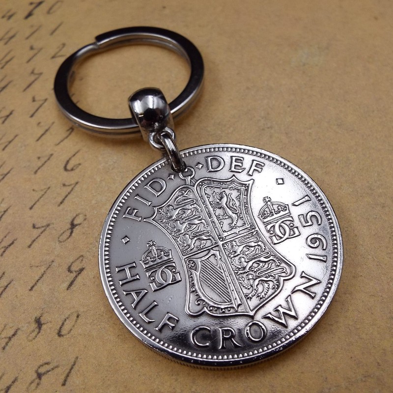 A Silver Dream 1951 Half Crown Coin Keyring
