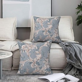 Mondiafy Throw Pillow Covers Pack of 2, Cozy Plush Cushion Covers for Couch Sofa, 18x18 Inches Farmhouse Boho Pillow Cases Home Decor