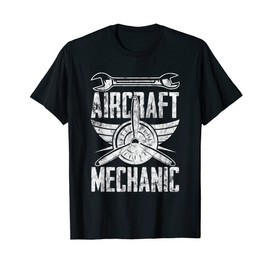 Aircraft Mechanic Logo Badge Aviation T-Shirt