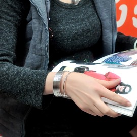 Original Women's 925 Sterling Silver Bracelet - Minimalist Glossy 3/6/9 Ring Bangle Thick 2MM: 2.3/2.5 in Diameter Bracelet Party Jewelry Bohemian (Diameter 60MM, Silver-6 pieces)