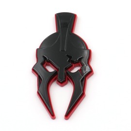 1x Custom Gladiator Emblems Left Right Side Badge Compatible with Wrangler JL JK Gladiator Universal Car Vehicle, Truck, SUV, Motorcycle (Black Red)