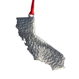 Hastings Pewter Company Lead Free Pewter State of California Ornament Made in Michigan CA decoration