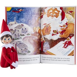 The Elf on the Shelf Christmas Tradition Box Set Girl Scout Elf (Blue Eyed), Story Book and Claus Couture Collection Snowflake Skirt and Scarf (Multi-Item Bundle)