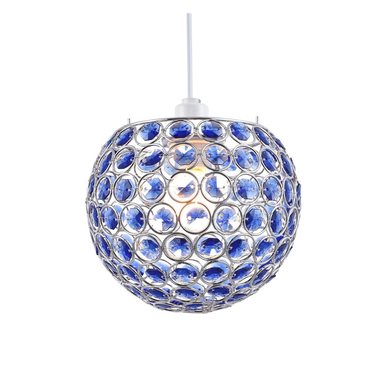 Modern Round Globe Easy Fit Pendant Shade with Small Midnight