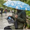Black Microfiber Folding Umbrella Storage Bag with Carry Handle –