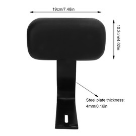 Odorkle Respaldo de Bicicleta Eléctrica, Respaldo de Bicicleta, Respaldo del Asiento Trasero, Almohadilla del Respaldo Trasero con Soporte de Metal en Forma de U, Cómodo Negro