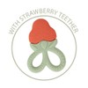 Soft Baby Comforter Blanket with Teether Strawberry Design Toddler Child