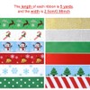 KUUQA 12 Pieces Printed Ribbons for Christmas Decoration,DIY,Gift Wrap,25 mm