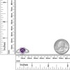 Gem Stone King 2.31 Cttw Purple Amethyst and White Moissanite