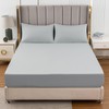 Soifox King Size Fitted Sheet Grey - Bed Sheets with