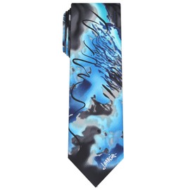 Jerry Garcia Collector's Edition Men's Poet Absorbs War Artwork Neck Tie - Blue