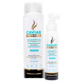 Shampoo y Loción Anti Caída Fortificante | Crecimiento Capilar | Extracto de caviar | Libre de sulfatos y parabenos