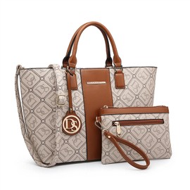 Dasein Two Tone Purses and Handbags for Women Tote Bags with Matching Wallet and Shoulder Strap