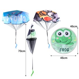 4pcs Animal Parachute Toy, Hand Thrown Parachute Soldier Play Sets, Children's Parachute Toy, Children's Flight Toy Gifts, Parachute Throwing Outdoor Games & Gifts, Creative Craft Sp