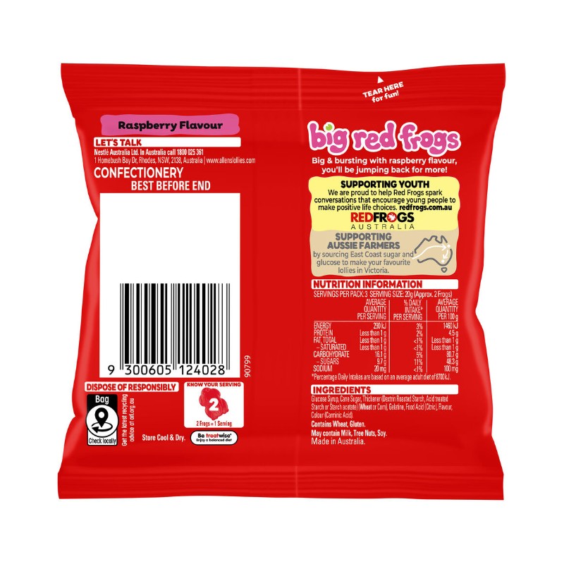 Allen's Frogs Alive Lollies Bag 64g