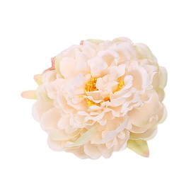 Lofruiin 6 Inch Peony Flower Hair Clip Bridesmaid Pin Up Flower Brooch for Wedding Party Festivals (Cream White)