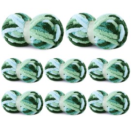 8 Pack Chunky Chenille Yarn for Crocheting & Knitting, 29.5yds 5 oz Each Skein Soft Fluffy Kitting Yarn Set, Thick Velvet Plush Yarn for Handcrafts Weaving Making Blankets