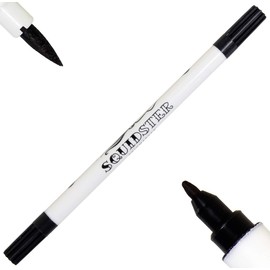 Pain-is-Art Squidster Skin Marker Black Tattoo Pen with Flexible Brush Tip, Skin Marker, Marker