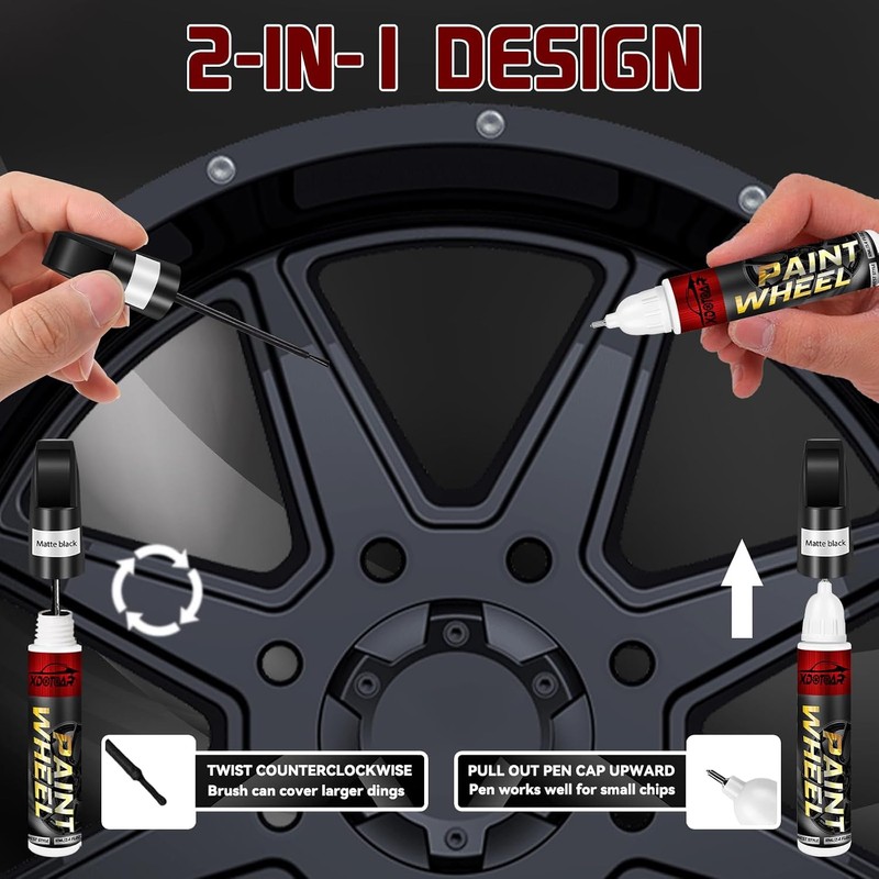 Pintura de Retoque para Llantas Negro Mate JHZVVD-8X - Reparación