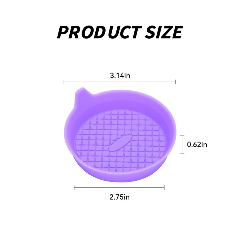 Couslcd 4 Pack Car Cup Coasters, Silicone Insert Recessed Car