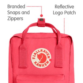 Fjallraven Women's Kanken Mini Backpack, Peach Pink, One Size