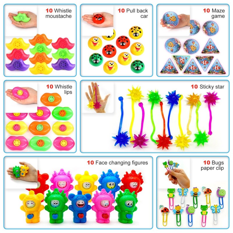 S SWIRLLINE 200 Pack Treasure Box Prizes for Classroom Bulk