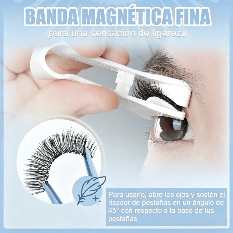 Pestarias Magneticas Reutilizables Sin Pegamento, 4 Estilos