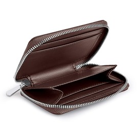 VANNANBA Genuine Leather Zipper Wallet RFID card Leather Wallets for Men