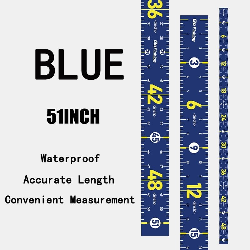 Fishing Ruler for Boat 51" Self-Adhesive Fish Measuring Decals (3
