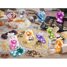 Ravensburger 12000725 - Gelini's Christmas Bakery - 1500 pieces jigsaw puzzle – Puzzle for adults and kids age 14 years up, Christmas jigsaw