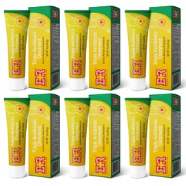 Ever Ready First Aid Triple Antibiotic Ointment 1.0 oz, First Aid Ointment for Minor Scratches, Cuts, Burns, Wounds - 6 Packs