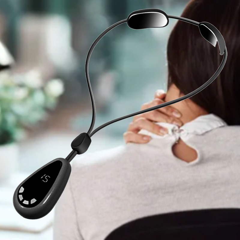Smart Hanging Cervical Spine Massager Mini Portable Hot Compress Microcurrent