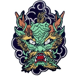 The Roaring Dragon Patch Embroidered Applique Iron On Sew On Emblem