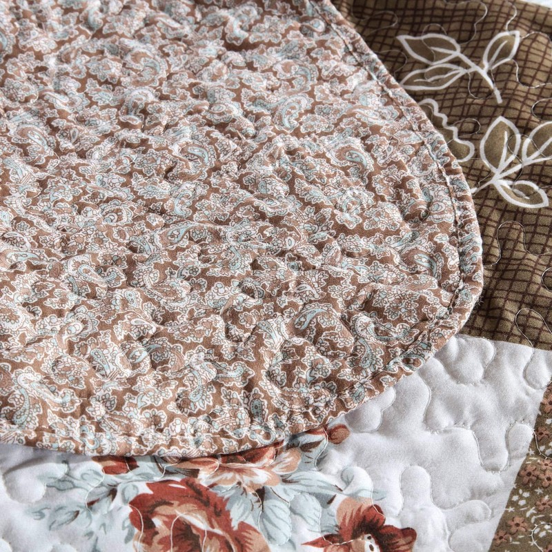 HoneiLife Quilt Set - 3 Piece Microfiber Reversible Bedspreads Patchwork