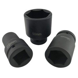 VCT 1" Drive Deep Impact Socket Set, Metric, CrV, 6-Point, 22mm - 50mm, 10-Sockets