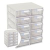 Versatile 10-Compartment Clear Pantry Drawer Organizer Desk Drawer Organizer