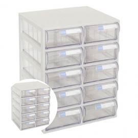 Versatile 10-Compartment Clear Pantry Drawer Organizer Desk Drawer Organizer